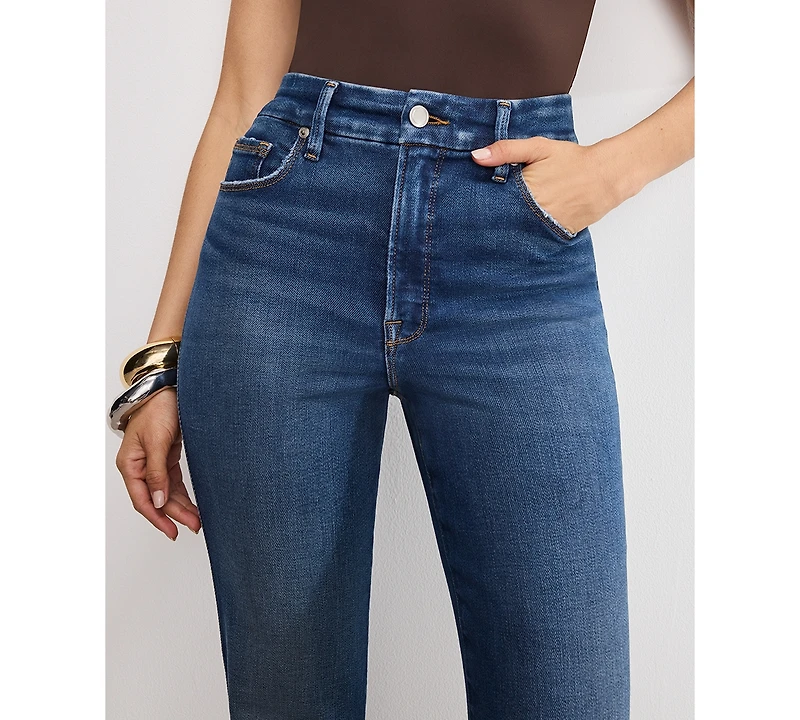 Good American Women's Soft Tech Curve Straight Jeans