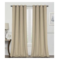 GoodGram 2 Pack: Hotel Thermal Grommet 100% Blackout Curtains - 52 in. W x L