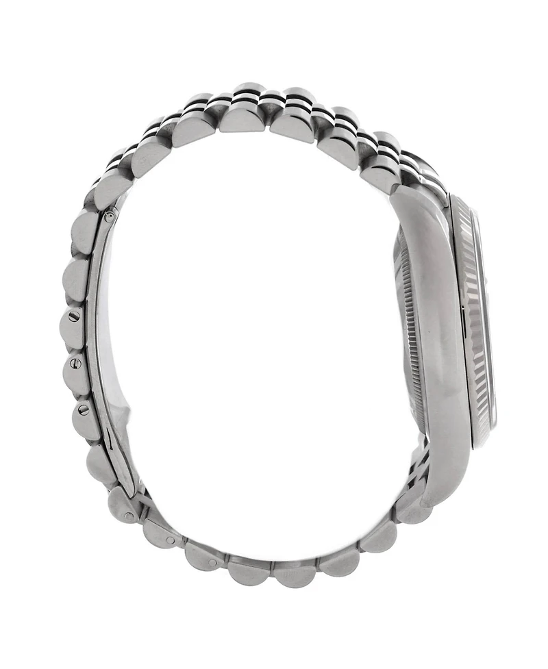 Pre-Owned Rolex Oyster Perpetual Datejust Automatic Watch in Stainless Steel and White Gold with Diamond Markers 36mm