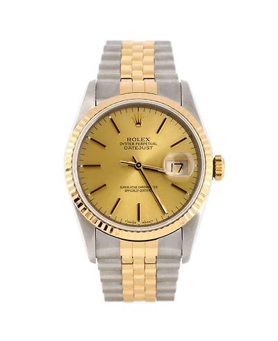 Pre-Owned Rolex Oyster Perpetual Datejust Automatic Watch in Stainless Steel and Gold 36mm