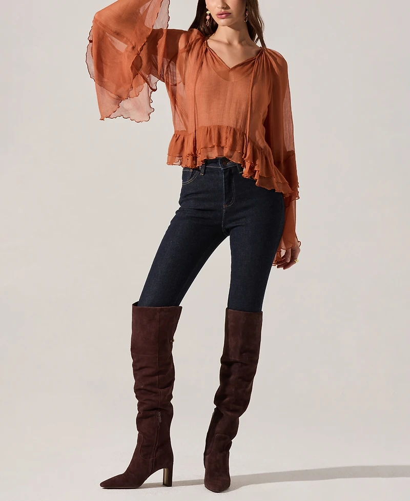 Astr the Label Women's Margaery V-Neck Top