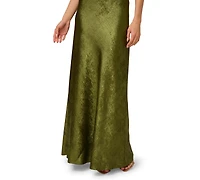 Adrianna Women's Foiled Cowlneck Maxi Dress
