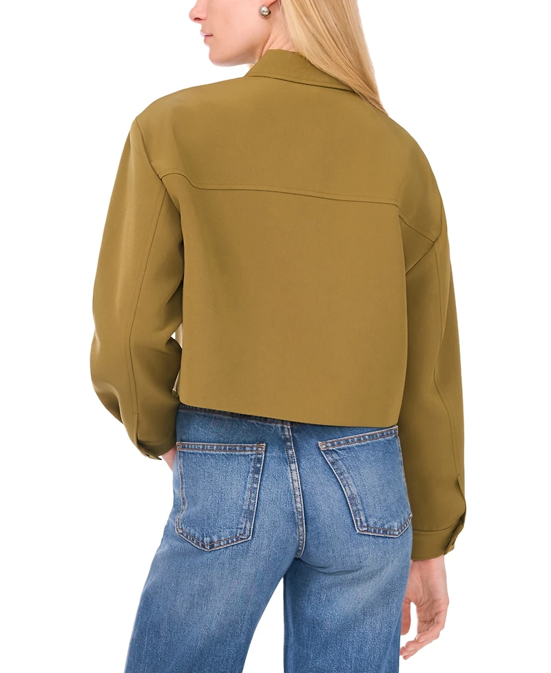 Sam & Jess Women's V-Neck Cropped Jacket