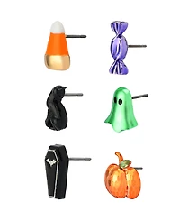 Betsey Johnson Faux Stone Halloween Spooky Stud Earring Set