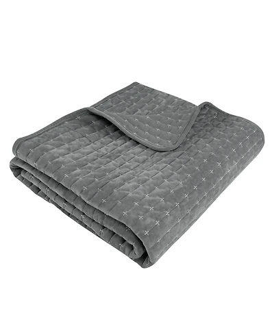 Levtex Velvet Stitch Reversible Quilted Throw, 50" x 60"