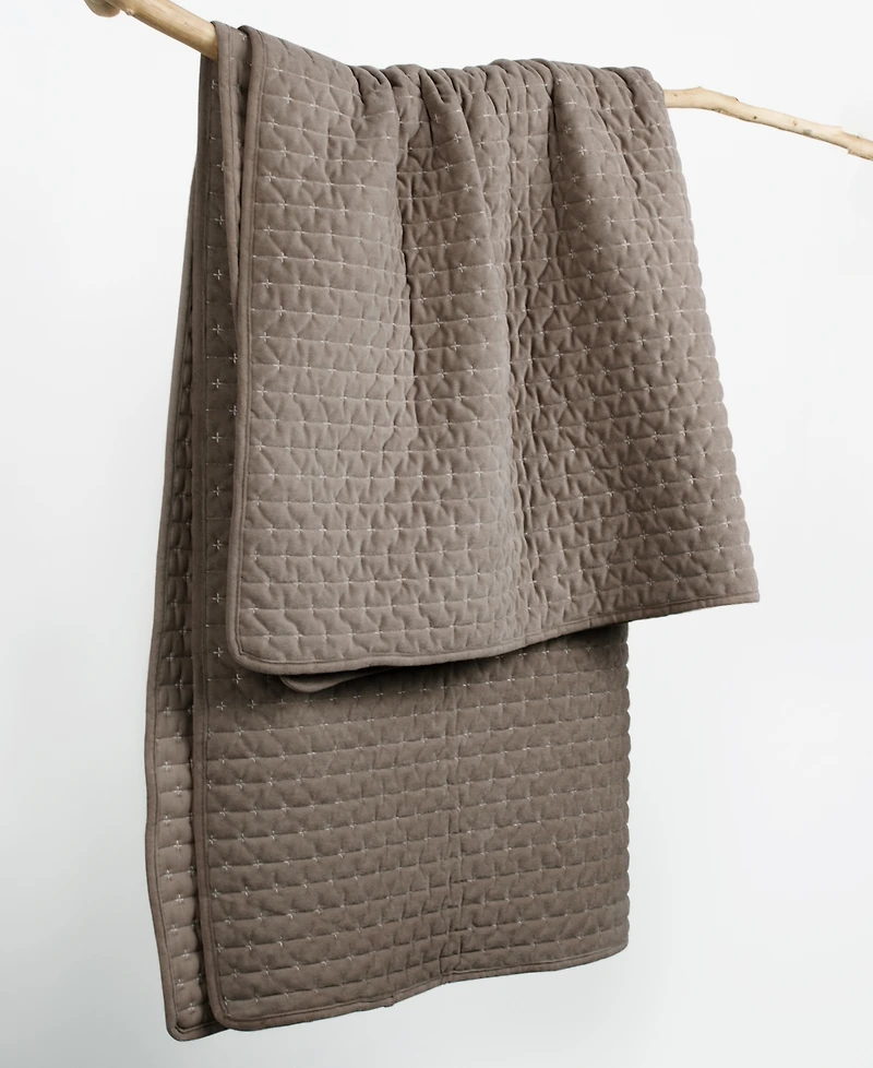 Levtex Velvet Stitch Reversible Quilted Throw, 50" x 60"