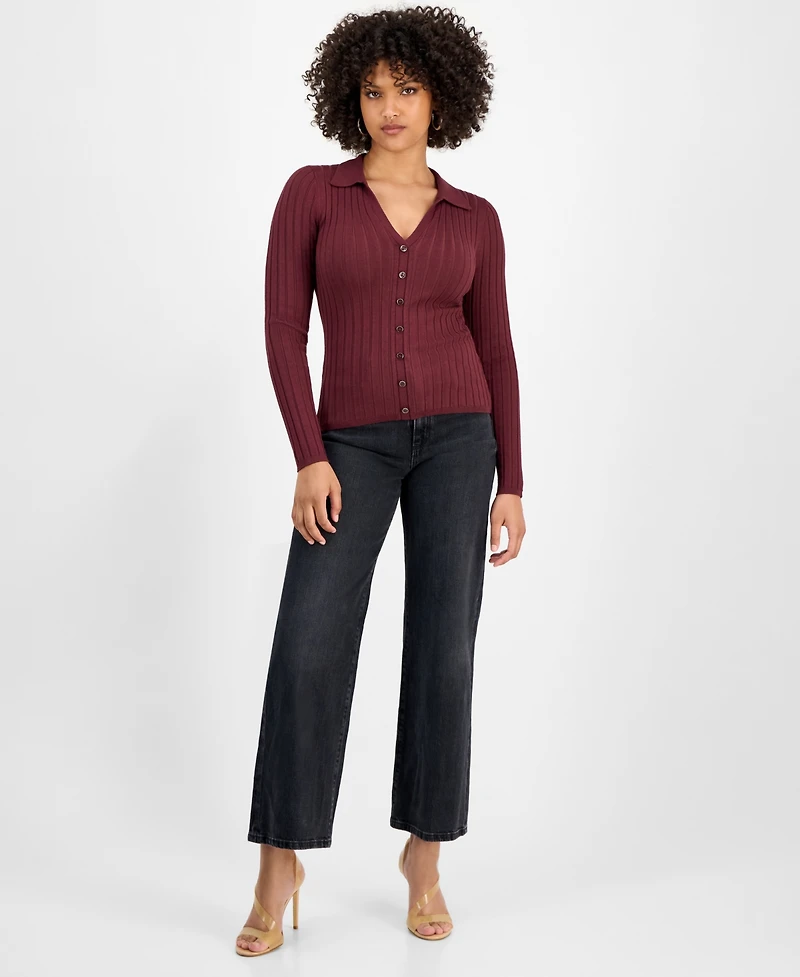 Guess Women's Long Sleeve Ribbed Miranda Sweater