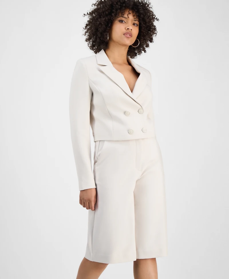 Guess Women's Joandra Double-Breasted Cropped Blazer