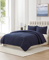 Seventh Studio Cable-Knit Pinsonic Microfiber 2-Pc. Quilt Set, Twin
