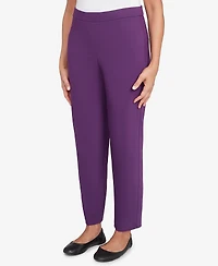 Alfred Dunner Women's Classic Allure Fitted Stretch Medium Length Pants