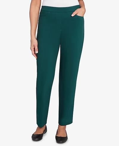 Alfred Dunner Women's Classic Allure Fitted Stretch Short Length Pants