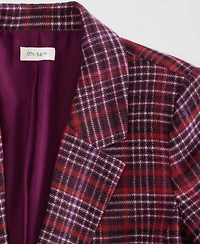 On 34th Women's Plaid Single-Button Blazer, Macy's Exclusive