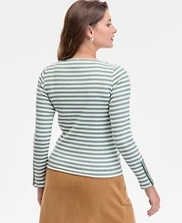 On 34th Women's Button-Cuff Boatneck Top, Macy's Exclusive