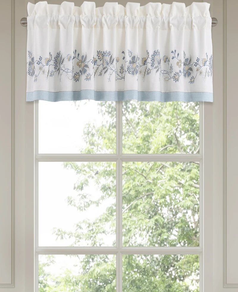 J Queen New York Garden Bloom Window Straight Valance, 21" x 88"