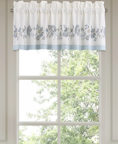 J Queen New York Garden Bloom Window Straight Valance, 21" x 88"