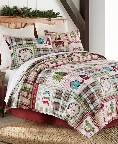 Levtex Home for Christmas Festive Plaid 3-Pc. Quilt Set, King