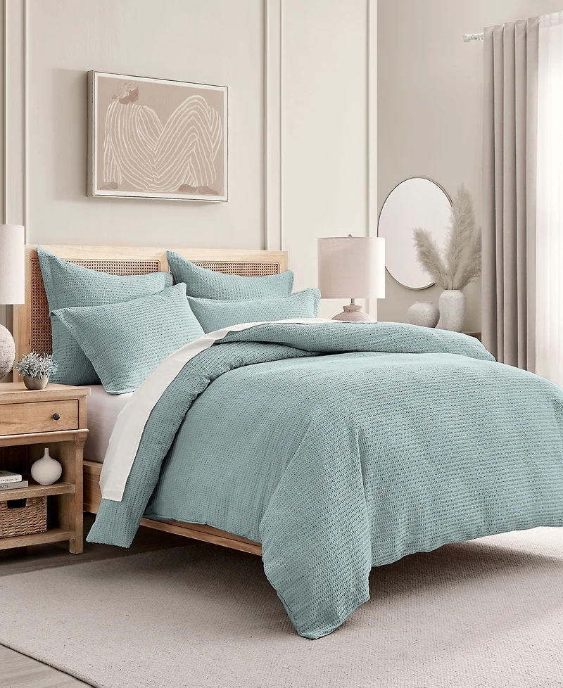 Levtex Cloud Waffle Textured 3-Pc. Comforter Set