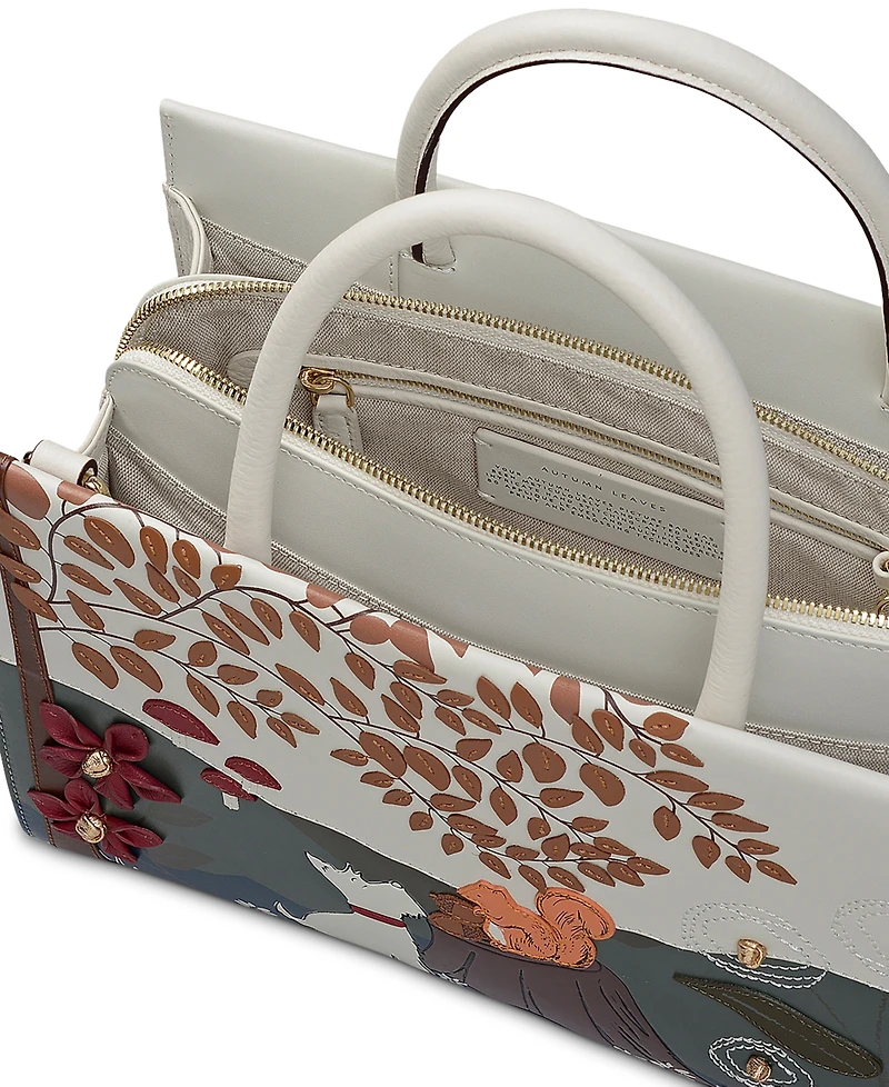 Radley London Woodland Wander Small Leather Zip Top Grab Bag