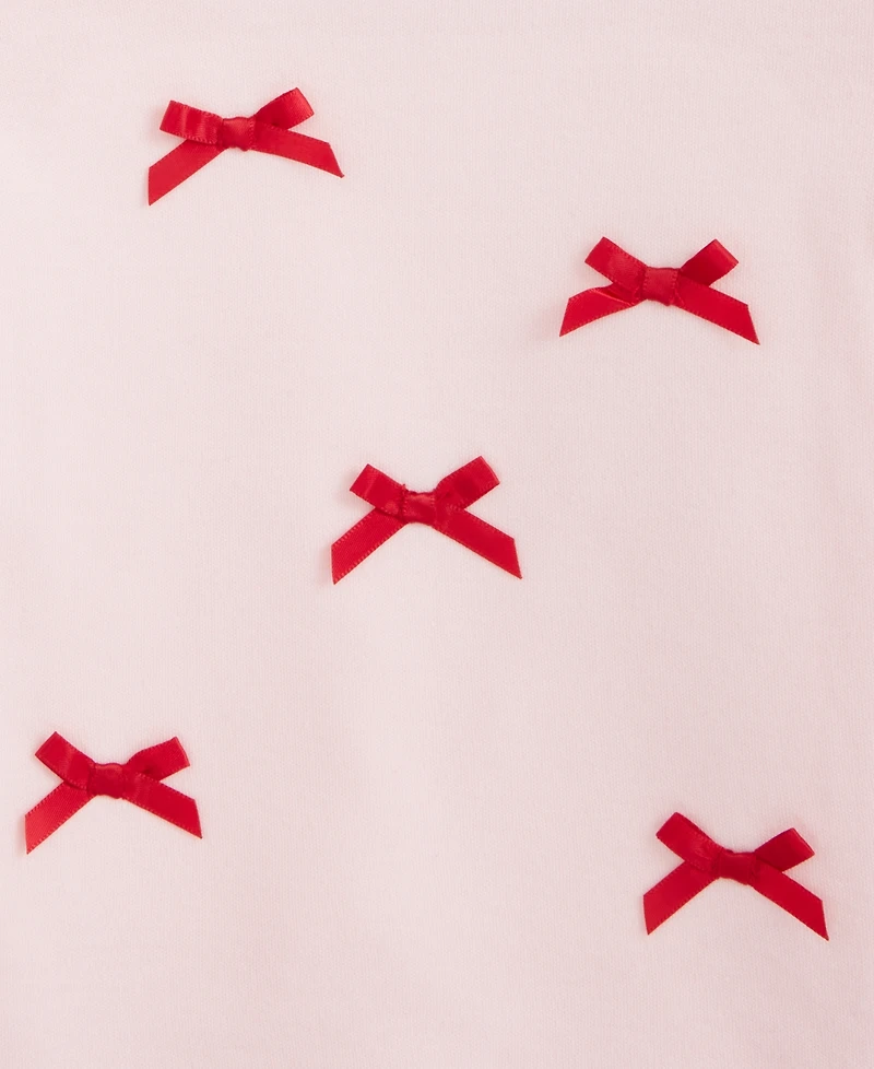 First Impressions Baby Girls Short-Sleeve Satin-Bows T-Shirt, Macy's Exclusive