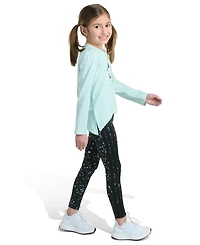 adidas Toddler and Little Girls 2-Piece Long Sleeve T-Shirt Printed Leggings Set