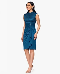 B&A By Betsy and Adam Women's Lace Ruched Dress