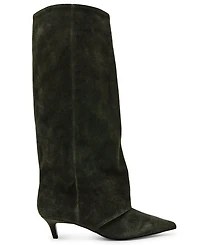 Steve Madden Women's Luca Slouchy Kitten-Heel Dress Boots