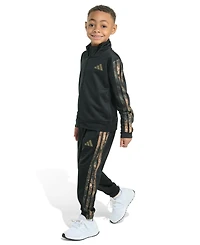 adidas Toddler and Little Boys 3 Stripe Jacket Joggers Pant Set