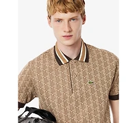 Lacoste Men's Classic Fit Monogram Jacquard Polo Shirt