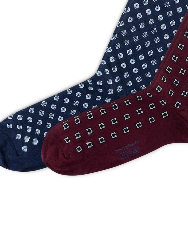 Polo Ralph Lauren Men's 2-Pack Foulard Socks