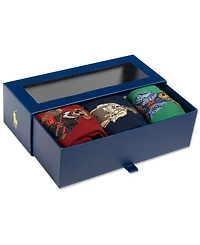 Polo Ralph Lauren Men's 3-Pack Assorted Bears Socks Giftbox