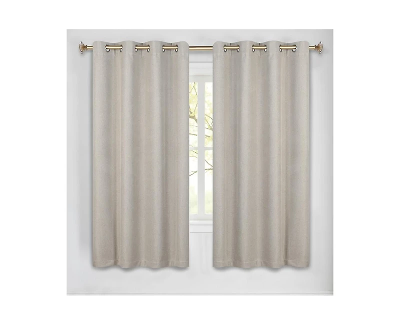 Superior Nyan 100% Blackout Machine Washable Curtains, Set of 2 Panels