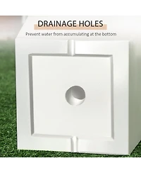 Outsunny 2-Pack MgO Flower Pots with Drainage Hole