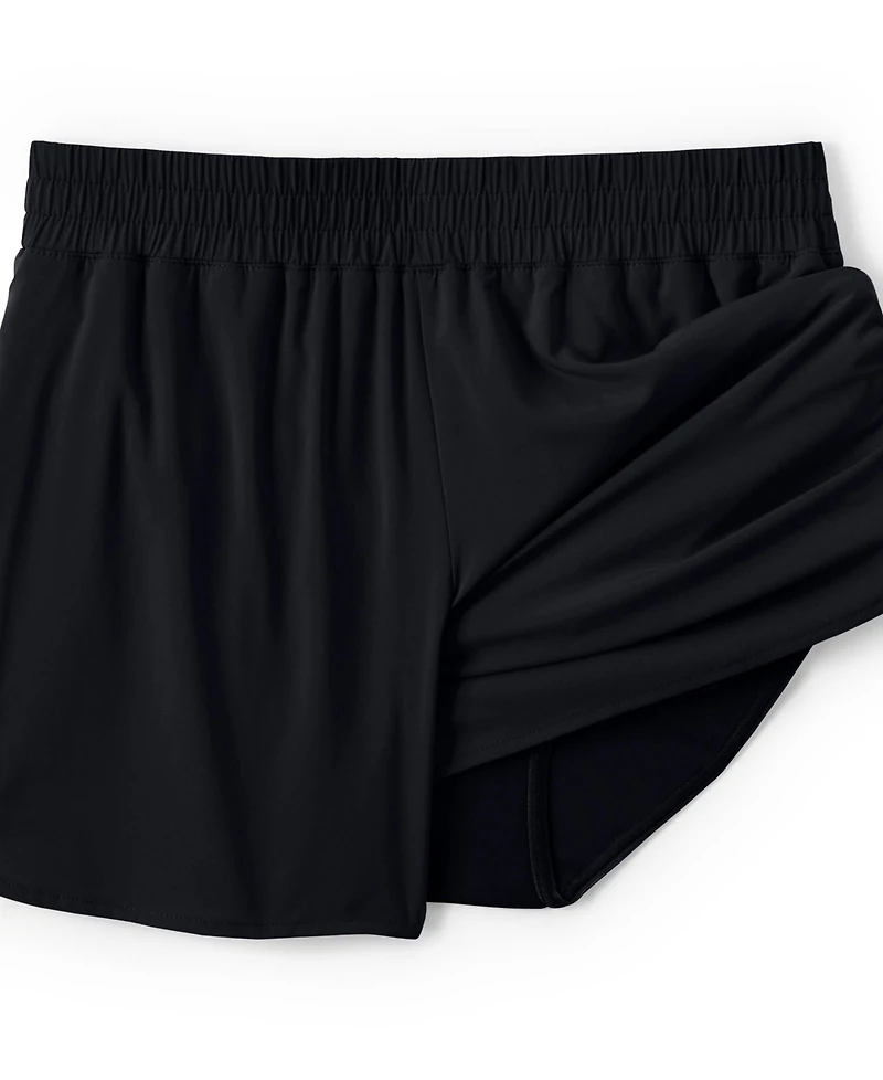 Lands' End Women's Active Woven 4" Shorts with Brief