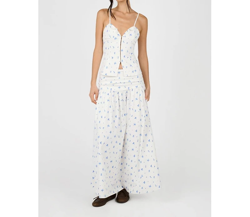 WeWoreWhat Women's Ruffle Corset Top