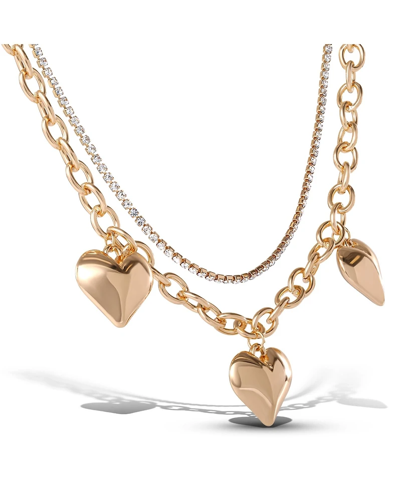 Jessica Simpson Triple Heart Statement Necklace