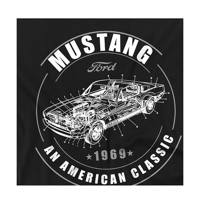 Logovision Men's American Classic Black T-Shirt