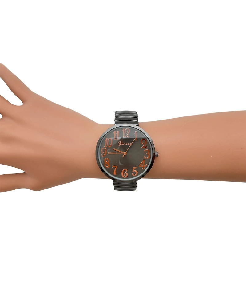 Gunmetal Big Face Fun Colors Women Watch