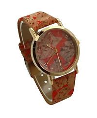 Olivia Pratt Multi Cork Style Strap Women Watch