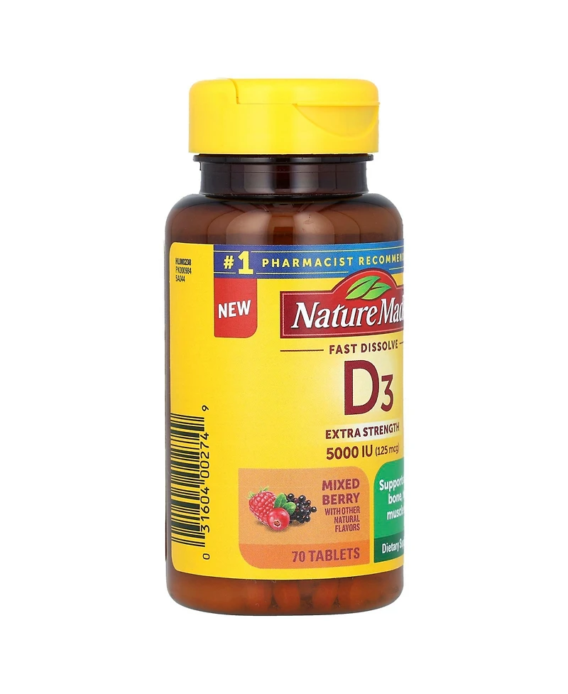 Nature Made Fast Dissolve D3 Mixed Berry 125 mcg (5 000 Iu)
