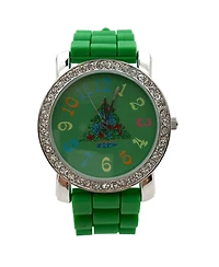 Olivia Pratt Green Merry Christmas Silicone Band Themed Women Watch