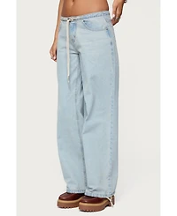 Edikted Women's Meggie Low Rise Jeans