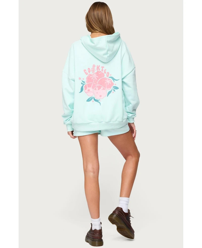 Edikted Women's Beach Bloom Sweat Shorts