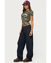Edikted Women's Nika Camo Cowboys T Shirt
