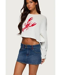 Edikted Women's Lobster Babe Oversized Knit Top