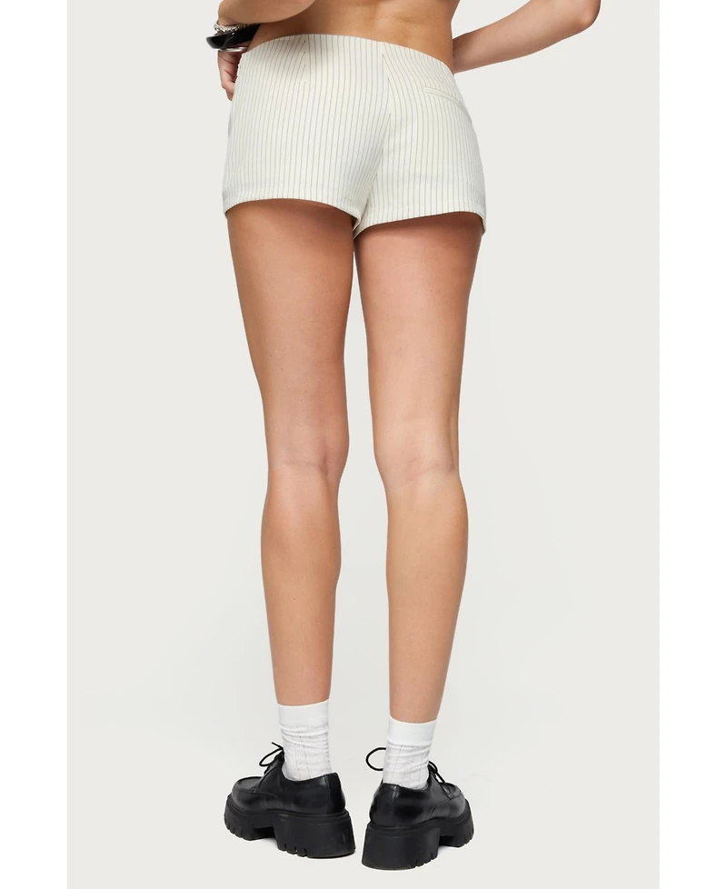 Edikted Womens Annalisa Pinstripe Shorts