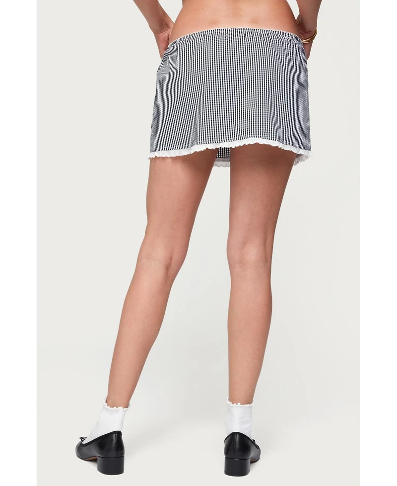 Edikted Women's Paige Gingham Mini Skort