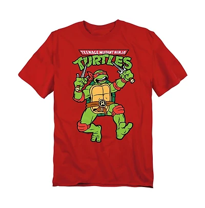 Logovision Men's Tmnt Retro Raph T-Shirt