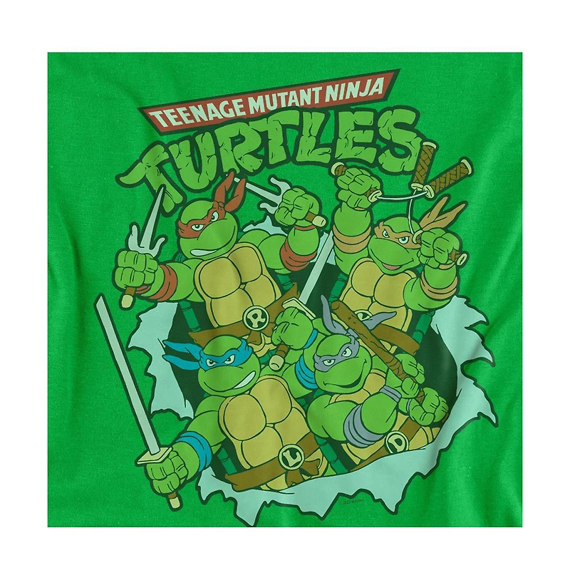 Logovision Men's Teenage Mutant Ninja Turtles Group Retro T-Shirt