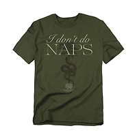 Logovision Men's White Lotus I Don't Do Naps T-Shirt