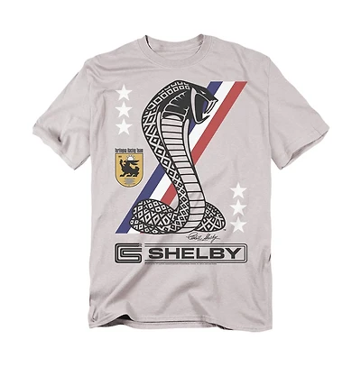 Logovision Men's Carroll Shelby Racing Stripe Snake T-Shirt